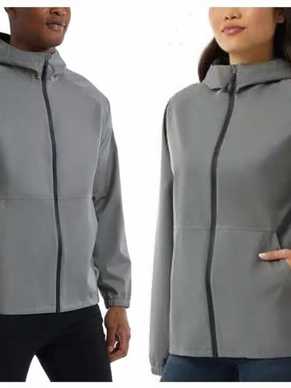 32 Degrees Cool UPF 50+ Waterproof Black Rain Jacket Men's Medium Women's Large